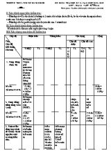 Ma trận và đề kiểm tra học kỳ II môn Địa lý Lớp 9 - Năm học 2018-2019 - Trường THCS Nguyễn Đình Chiểu (Có đáp án)